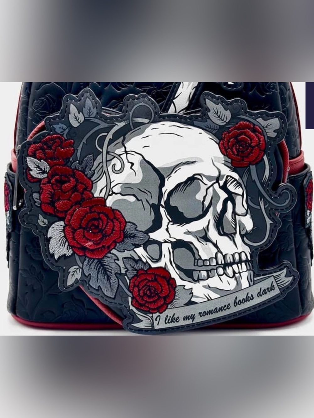 LOUNGEFLY EXCLUSIVE NWT DARK ROMANCE BACKPACK. STUNNING! VEGAN LEATHER! - Picture 3 of 9